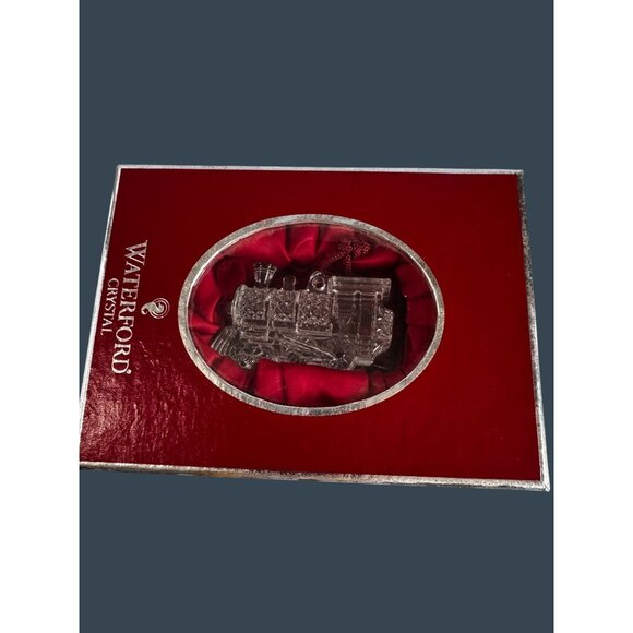 Waterford Other - Waterford Crystal Train Engine Ornament With Original Red Satin Box
